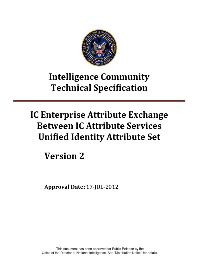 IC Tech Spec Attributes | PDF | Classified Information | United States ...