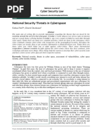 National Security Threats in Cyberspace