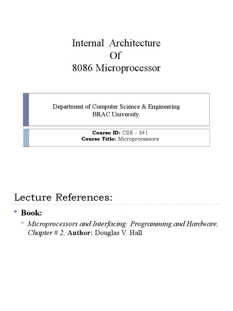 Lecture-3 (Microprocessor Internal Architectres) | PDF | Central ...