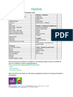 Upsilon: Inventory Checklist 7/8 Person Unit