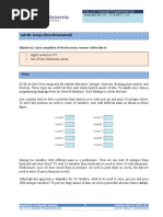 Lab 06: Arrays (One Dimensional) : Semester BS CS - 01 & BS IT - 02