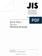 JIS B 7503:: Mechanical Dial Gauges