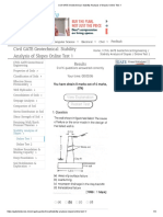 Civil GATE Geotechnical - Stability Analysis of Slopes Online Test 1