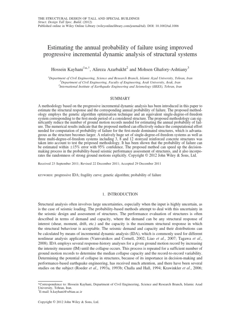13 Estimating The Annual Probability of Fai | PDF | Analysis Of ...
