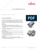 Notebook Computer LIFEBOOK E736 Datasheet