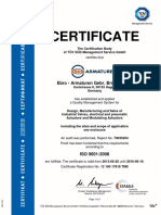 ISO 9001 Certification Ebro Valves