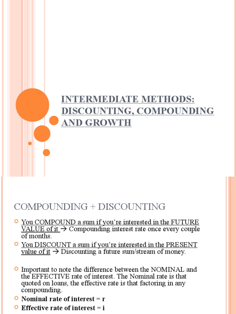 Discounting and Compounding Explained | PDF | Discounting | Present Value