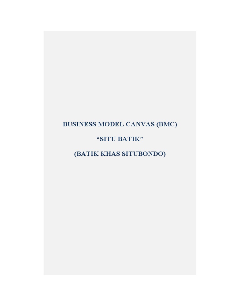 Business Model Canvas Pdf