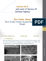 Lecture 9 - Capcity and Level of Service - II