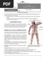 Ficha nº4 - Sistema Neuro-Hormonal (Informação)