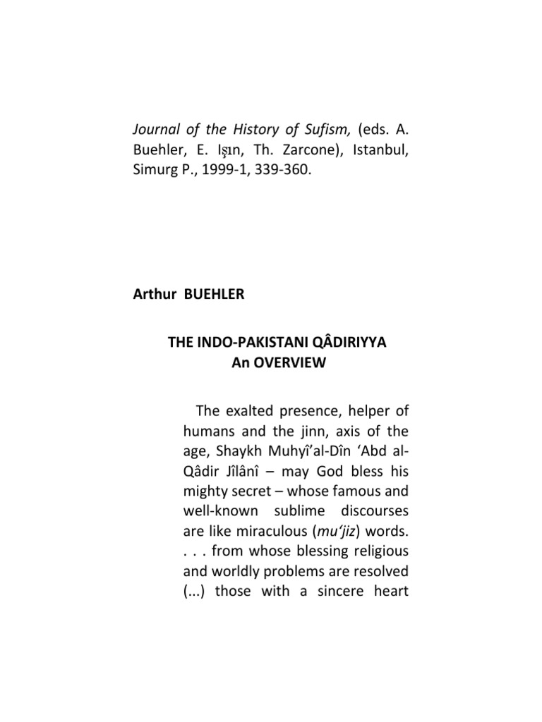 Sufi Influence in South Asia | PDF | Sufism | Lahore
