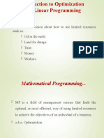 Introduction to Optimization and Linear Programming (IOLP