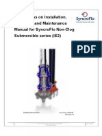Instructions On Installation, Operation and Maintenance Manual For Syncroflo Non-Clog Submersible Series (Ie2)