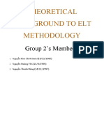 Theoretical Background To Elt Methodology: Group 2's Members