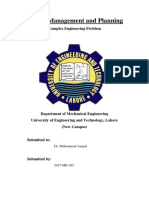 Energy Management and Planning for a Mechanical Engineering Lab