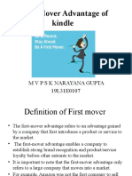 First Mover Advantage of Kindle: Mvpsknarayanagupta 19L31E0107