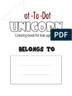unicorn dot to dot interior  47 pages