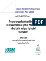 The Emerging Pollutants and Individual Wastewater Treatment System: What About The Role of Soil in Purifying The Treated Wastewater?