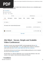 Jitsi Meet - Secure, Simple and Scalable Video Conferences: Installation