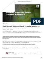 How Barcode Supports Batch Transfer in Odoo 14