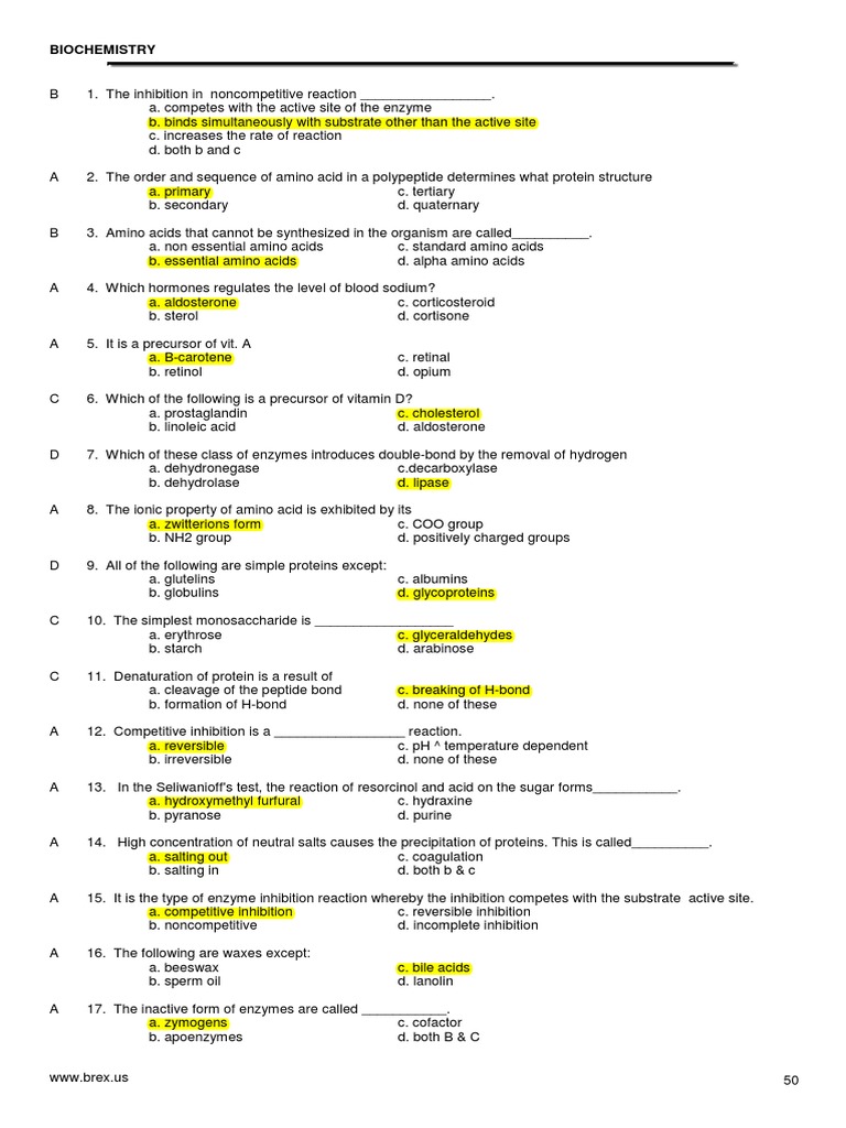 Biochemistry visual data 7