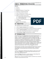 Unit Personnel Policies: 2.0 Objectives