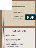 Istoria Comunicarii Tarde - Gabriel Tarde,Ferdinand Tonnies