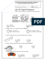 Avaliação de Língua Portuguesa Escola Fundamental