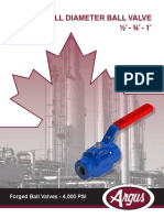 Small Diameter Ball Valve 1/2 - 3/4 - 1: Forged Ball Valves - 4,000 PSI