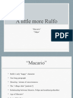 A Little More Rulfo: "Macario" "Talpa"