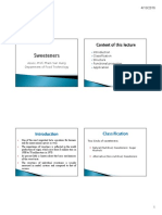 Lecture 2 Sweeteners