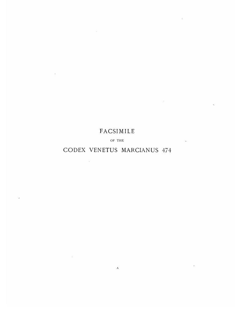 768px x 1024px - Allen, Th.W. & White, J.W., Facsimile of The Codex Venetus Marcianus 474,  London and Boston, 1902 | PDF | Manuscript | Textual Criticism