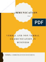 Verbal and Non Verbal Communication