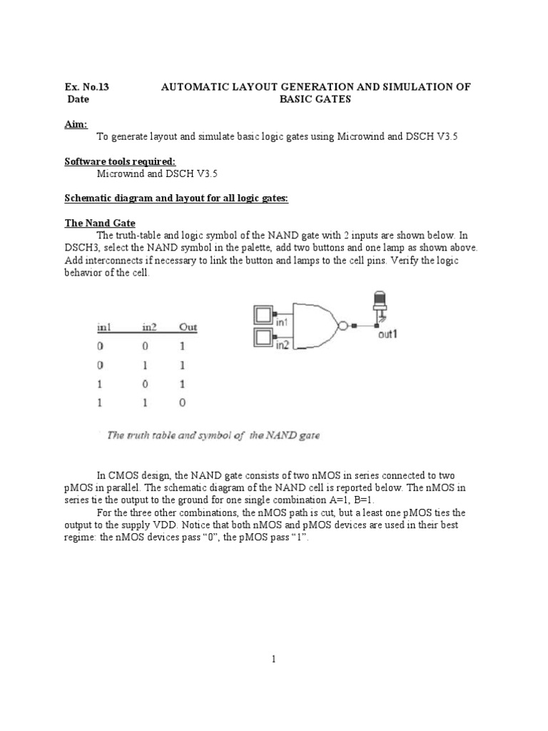 Logic Gates and Adders Simulation Guide | PDF | Mosfet | Logic Gate