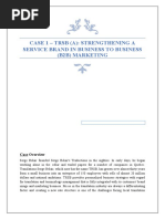 Case 1 - TRSB (A) : Strengthening A Service Brand in Business To Business (B2B) Marketing