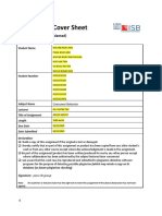 Assignment Cover Sheet: Bachelor of Business (Talented)
