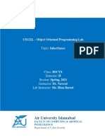 CS112L - Object Oriented Programming Lab: Air University Islamabad