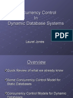 Concurrency Control in Dynamic Database Systems