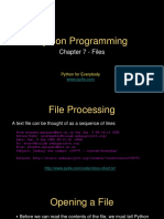 Python Programming: Chapter 7 - Files