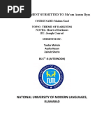 An Assignment Submitted To Ma'Am Anum Ilyas: National University of Modern Languages