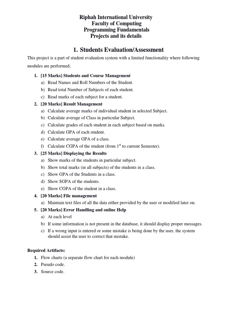 Details of Projects PDF Computer Programming System