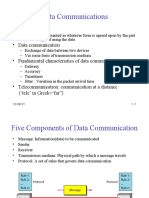 Data Communications: - Data - Data Communication - Fundamental Characteristics of Data Communication