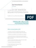 Tipo de Células Fotovoltaicas - ARSOLAR - Cursos Online de Energía Solar