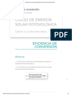 Eficiencia de Conversión - ARSOLAR - Cursos Online de Energía Solar