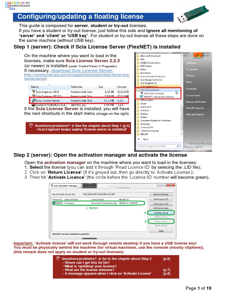 SCIA License Activation Guide for Students | PDF | Remote Desktop ...
