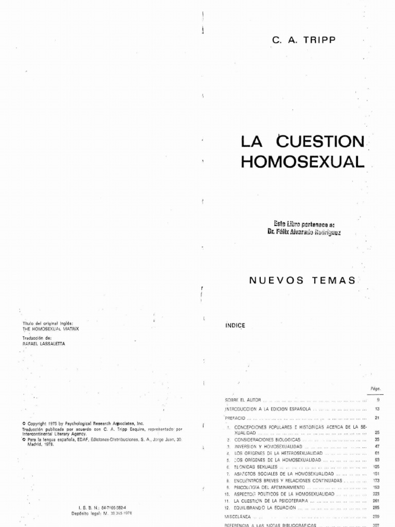 54 La Cuestión Homosexual PDF Religión y creencia Science foto