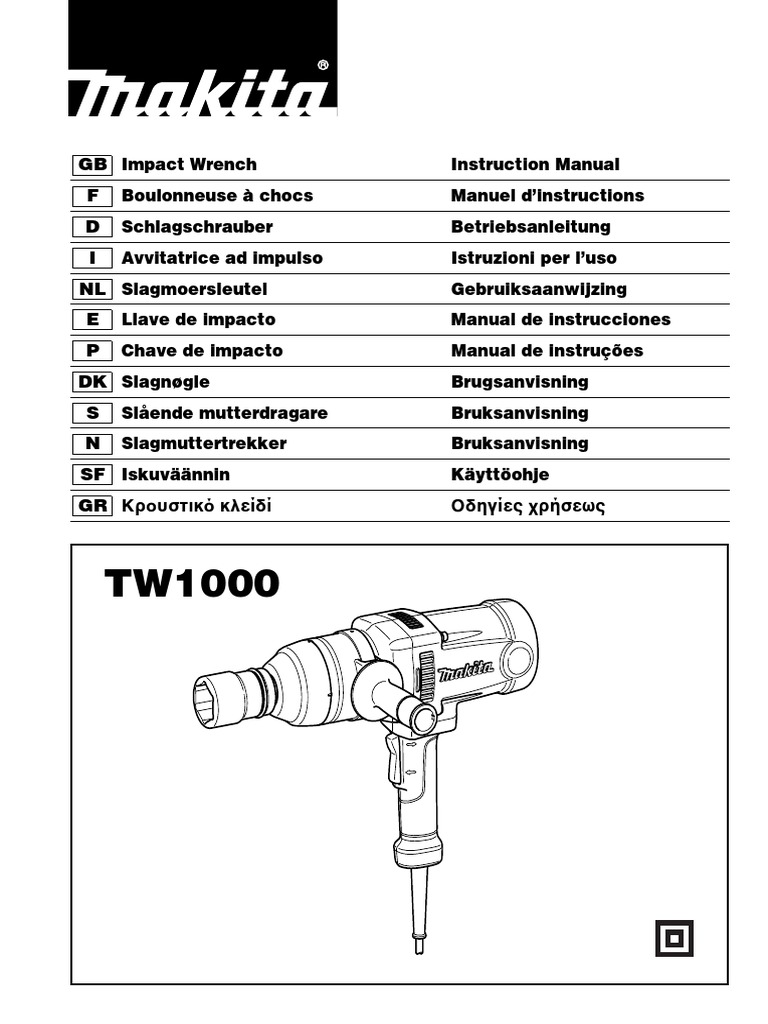 Chave de Impacto Makita TW1000 | PDF