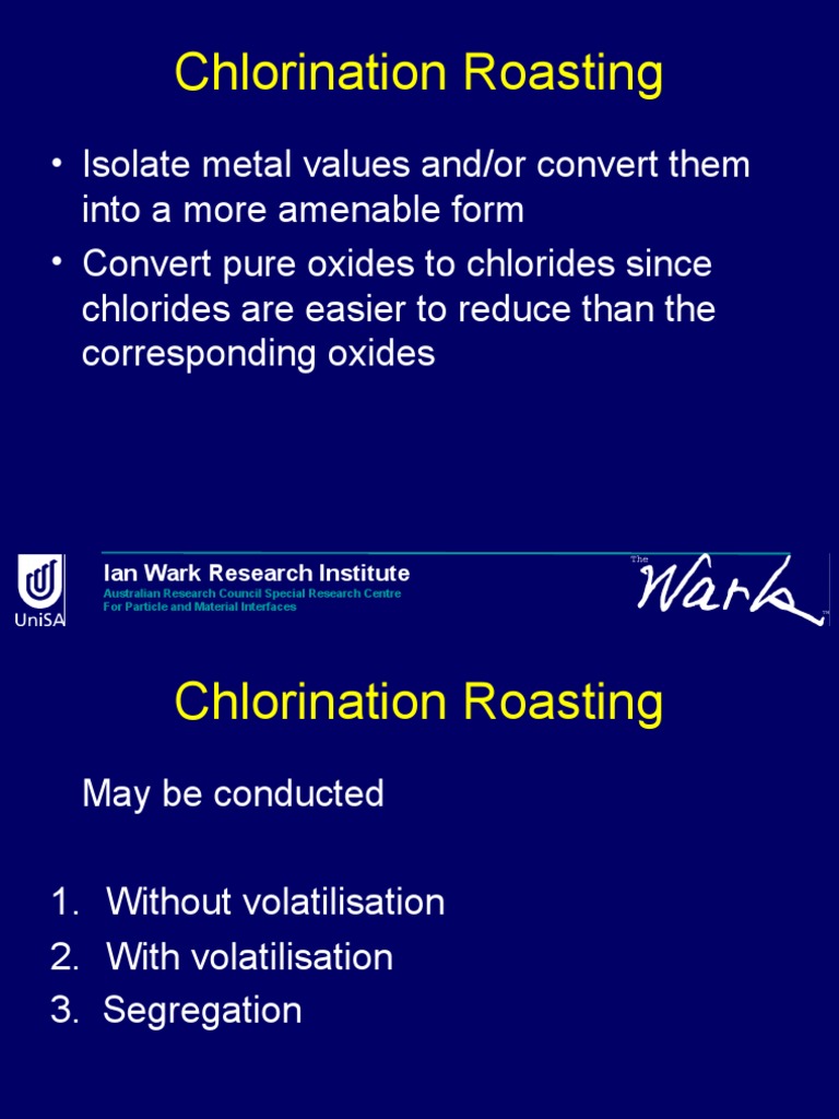Pyrometallurgy Lecture 4 Chlorination Roasting | PDF | Titanium Dioxide ...