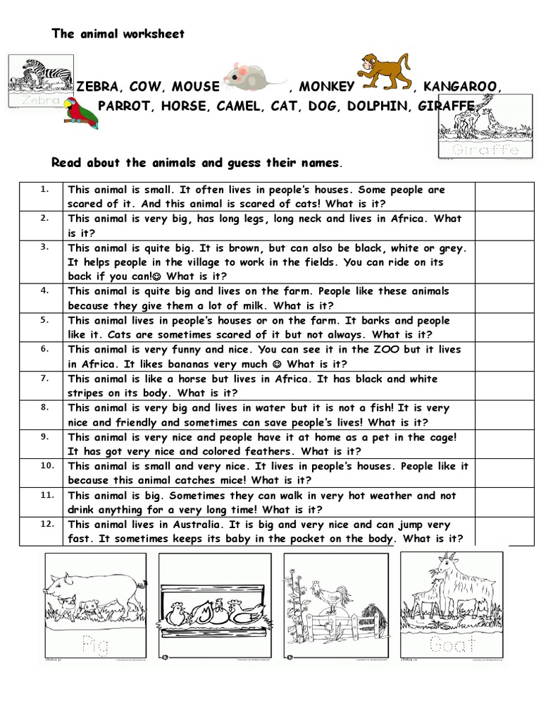 Guess The Animal Games - 17261 | PDF | Home & Garden | Science ...