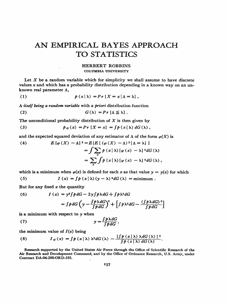 Empirical Bayes Method in Statistics | PDF | Probability Distribution ...
